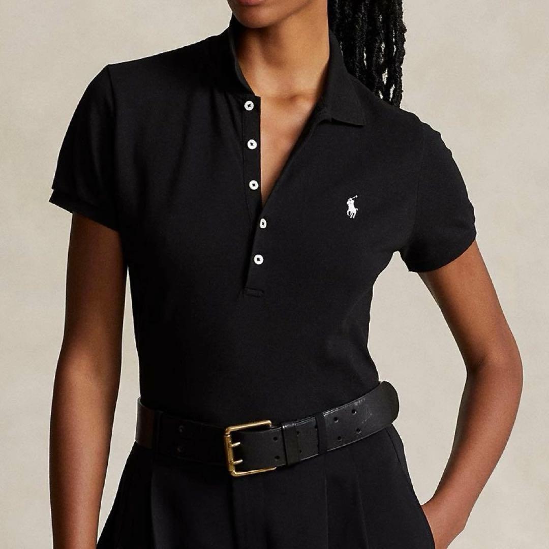 ☆★試着のみ❣️ POLOラルフローレン ポロシャツ 半袖 黒 レディースM ★☆