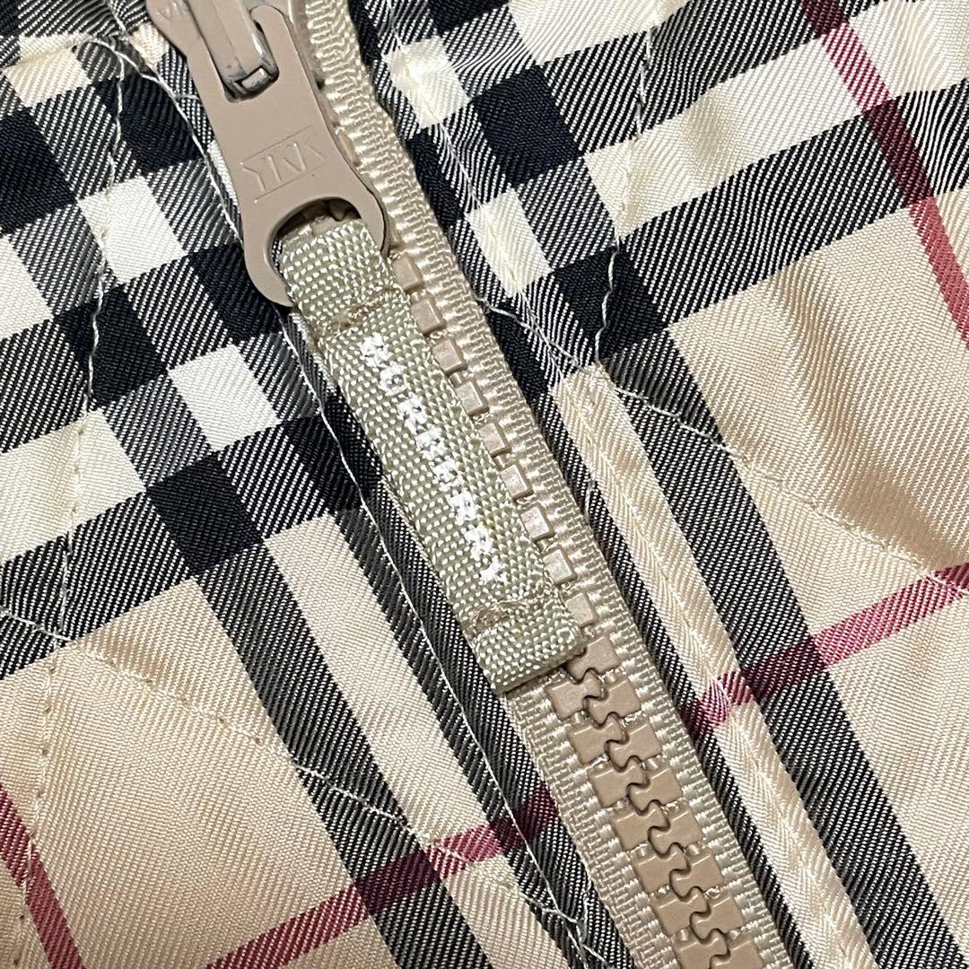 美品 バーバリーロンドン 中綿ベスト 三陽商会 ノバチェック 40 ベージュ