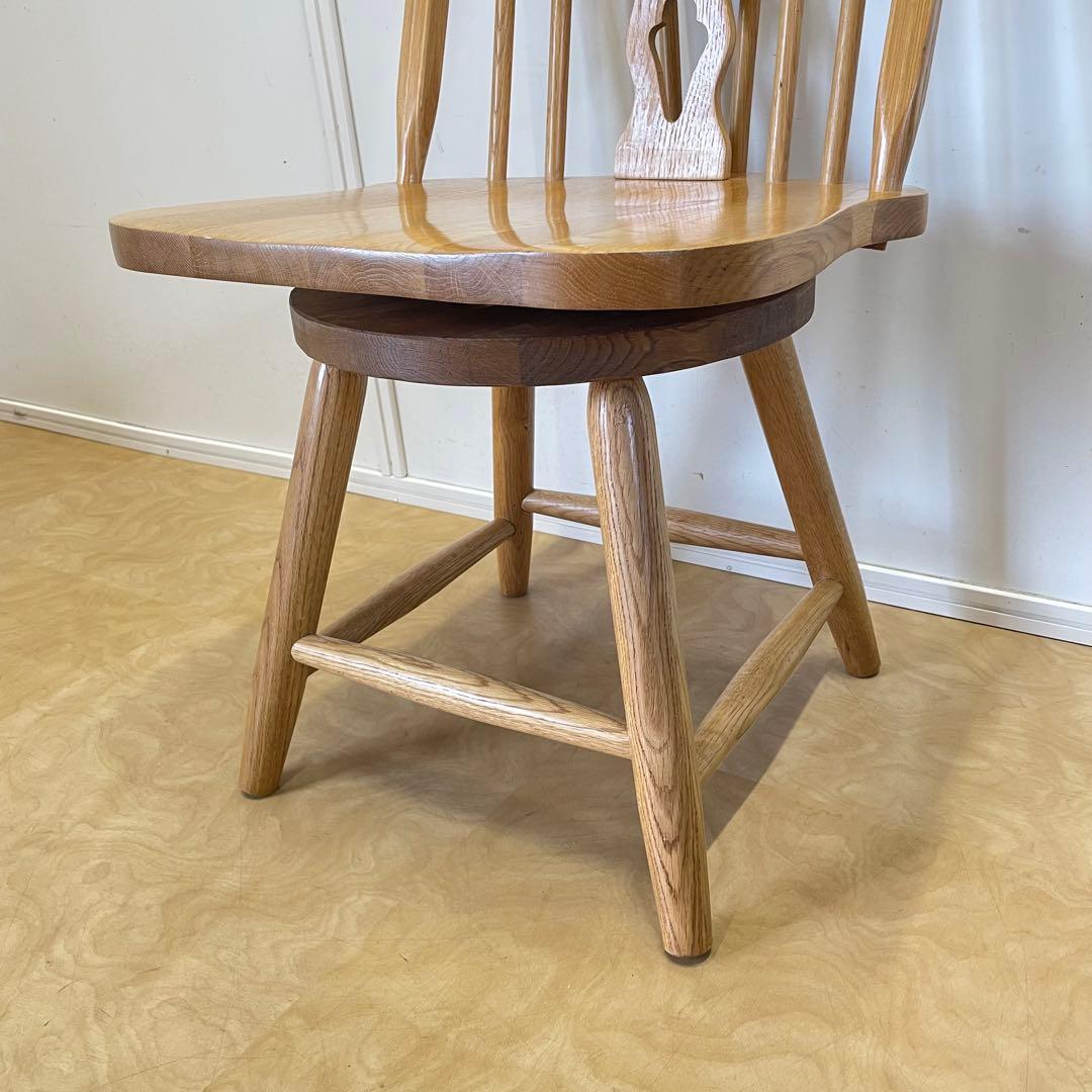 ウィンザー 回転椅子② オーク材 チェア 椅子 イス アンティーク 英国スタイル