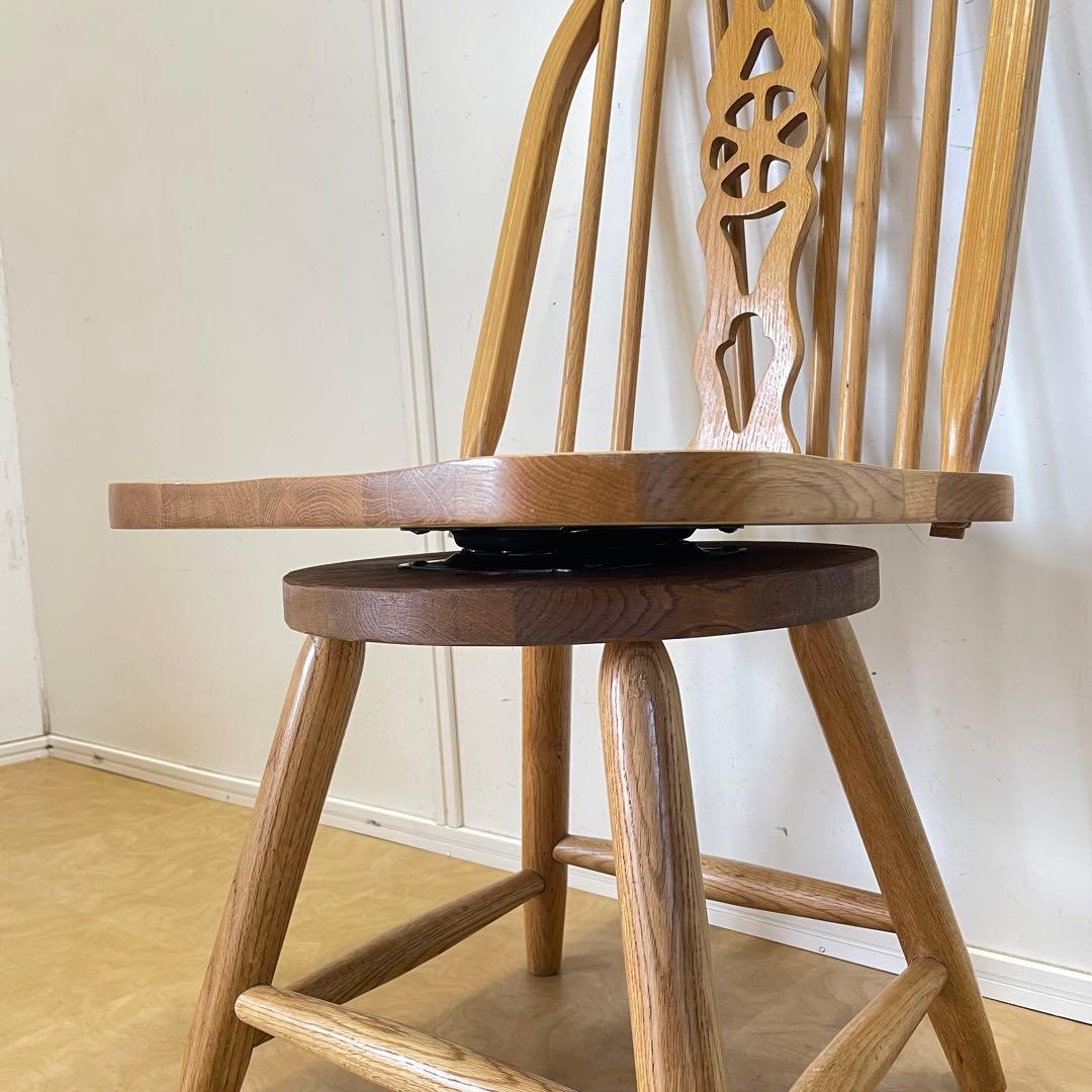 ウィンザー 回転椅子② オーク材 チェア 椅子 イス アンティーク 英国スタイル