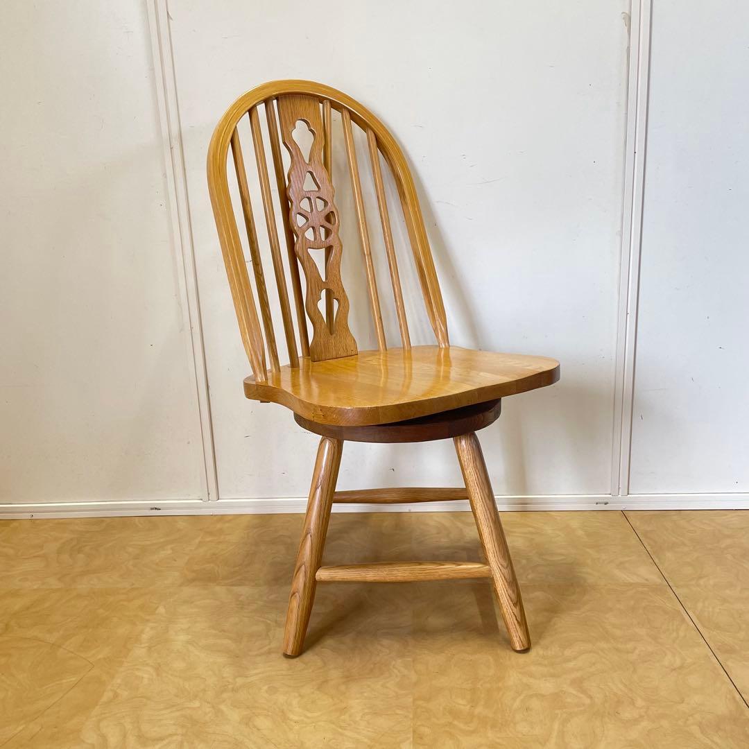 ウィンザー 回転椅子② オーク材 チェア 椅子 イス アンティーク 英国スタイル