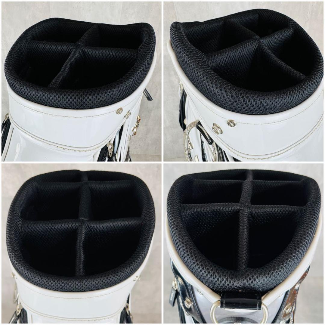 ZEAL ゴルフバッグ キャディバッグ 希少デザイン 6分割 クロス エナメル