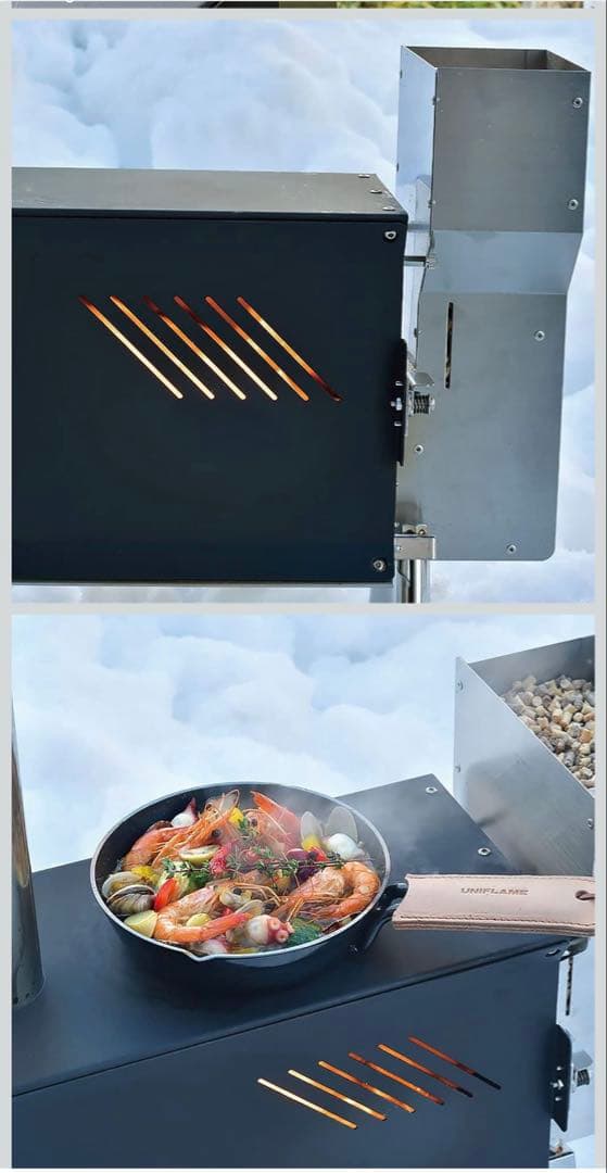 UNIFLAME（ユニフレーム）3次燃焼ペレットストーブ　社外薪バッグ