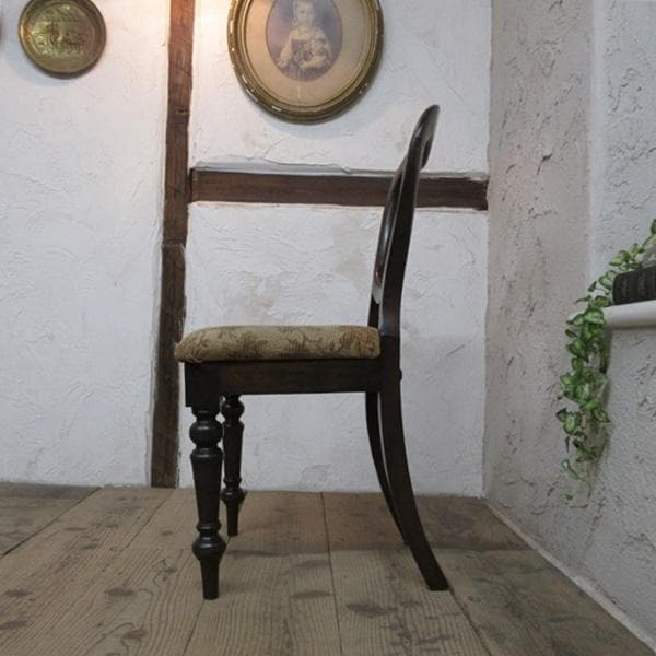 イギリス アンティーク 家具 バルーンバックチェア 椅子 イス 英国 4663d