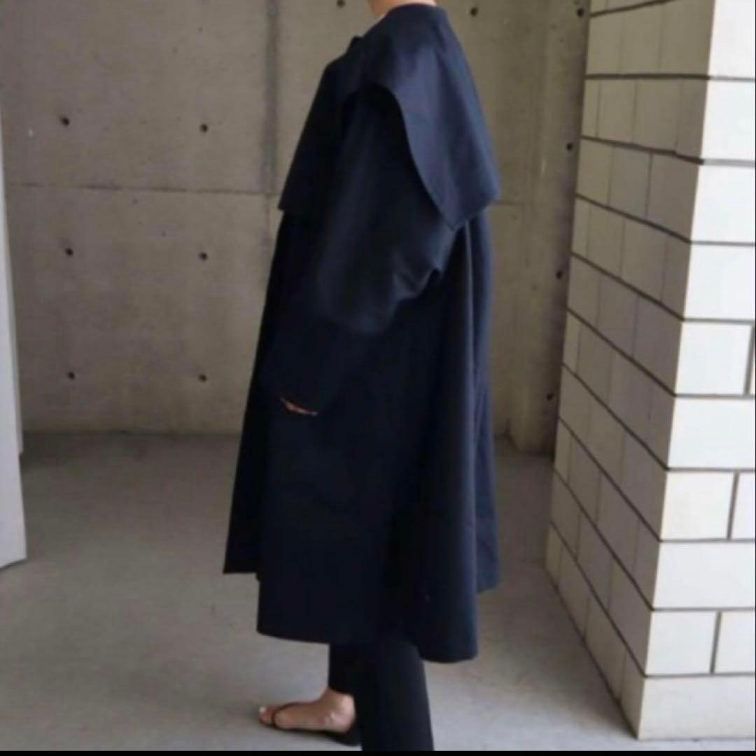 ella selectshop コットンツイルアシンメトリーコート