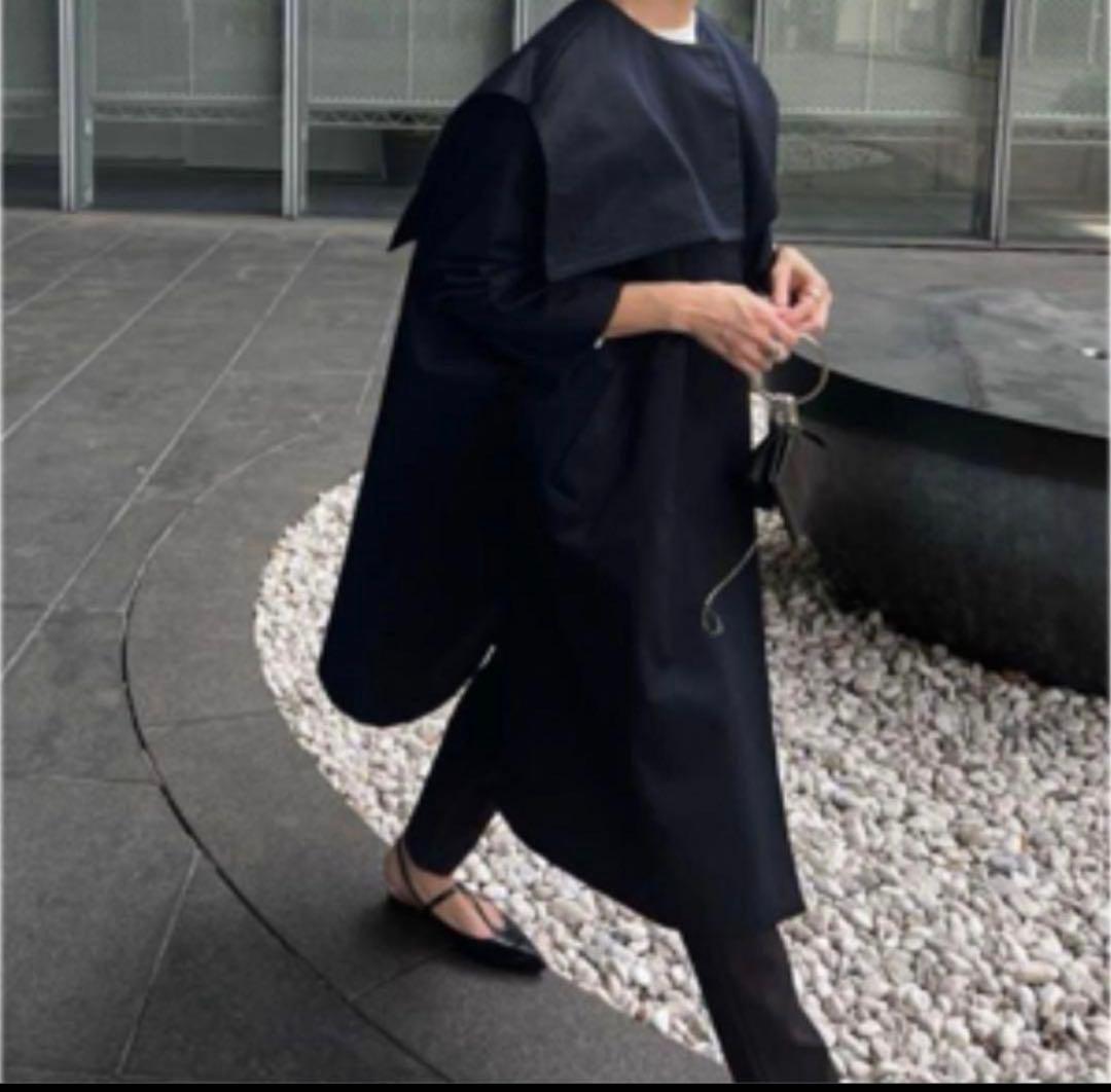 ella selectshop コットンツイルアシンメトリーコート