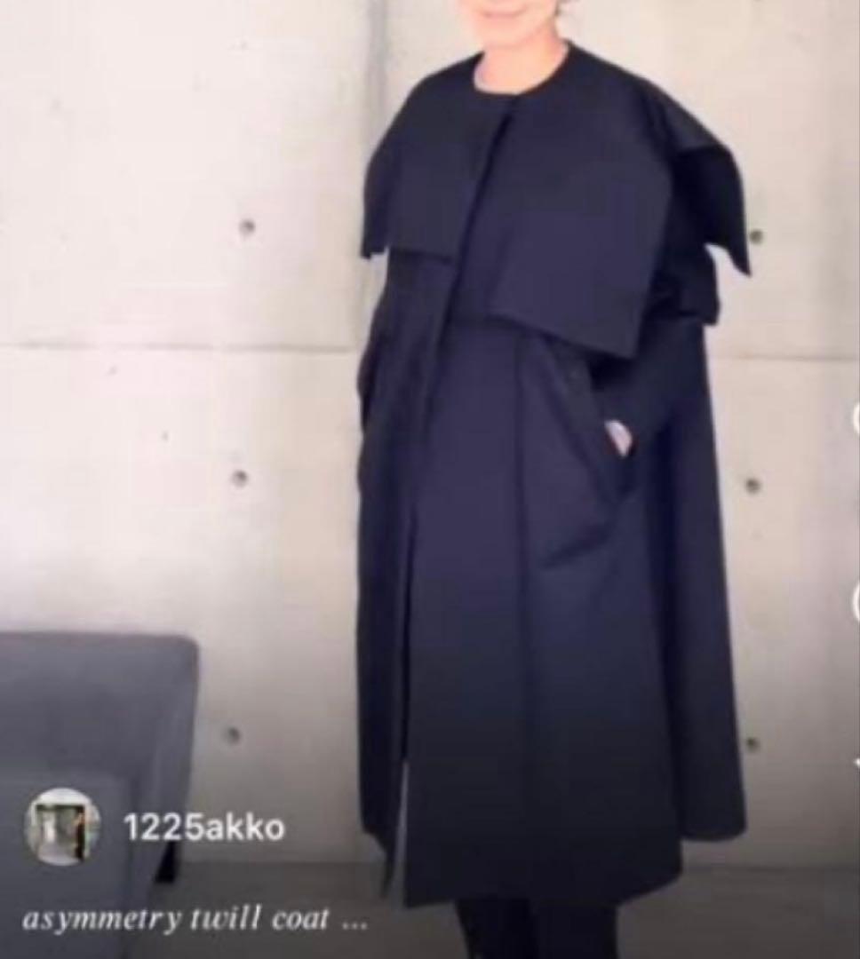 ella selectshop コットンツイルアシンメトリーコート