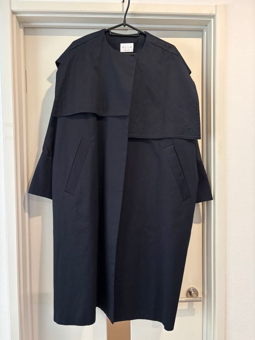 ella selectshop コットンツイルアシンメトリーコート