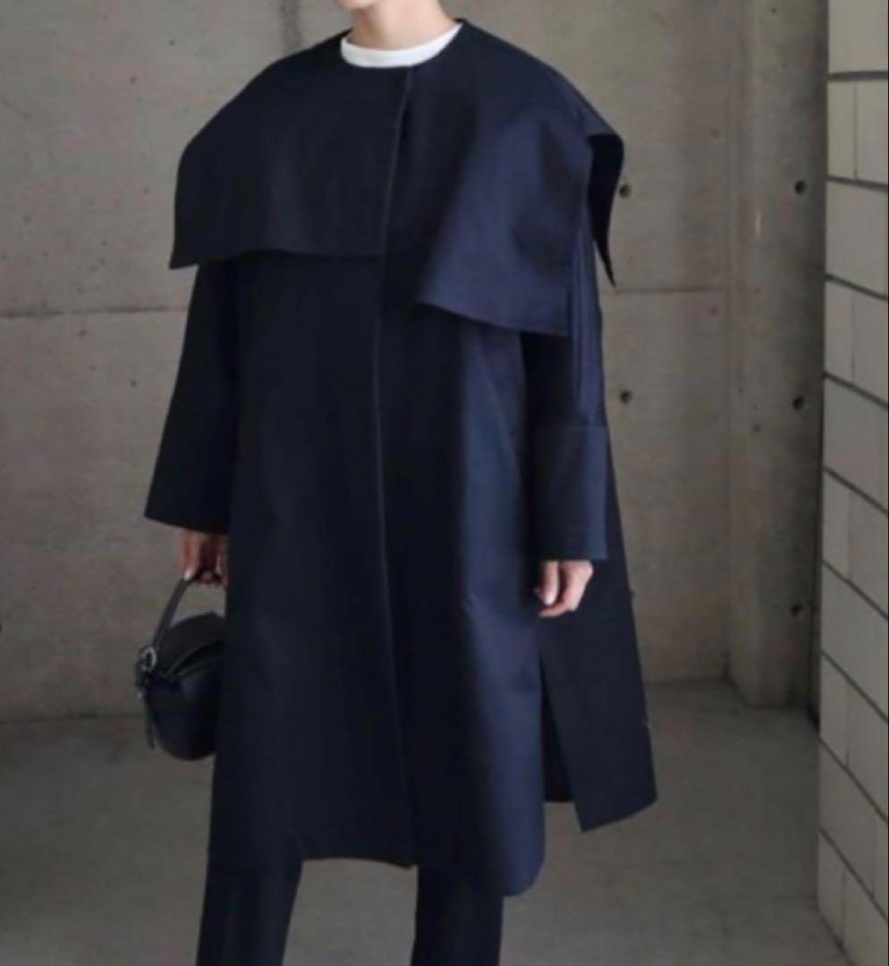 ella selectshop コットンツイルアシンメトリーコート