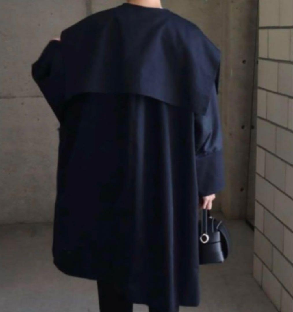 ella selectshop コットンツイルアシンメトリーコート