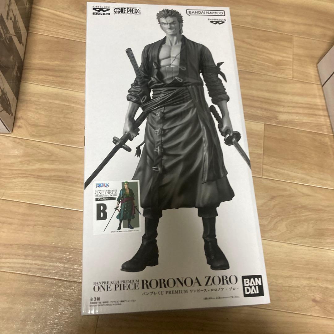 バンプレくじPREMIUMワンピース ロロノア・ゾロA賞B賞半券付き　フィギュア