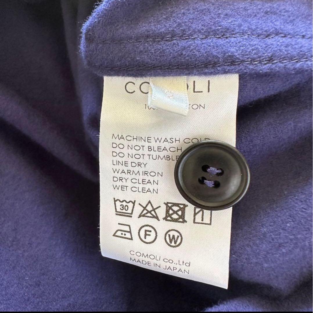 COMOLI　コットンネルワークジャケット Loyal Blue