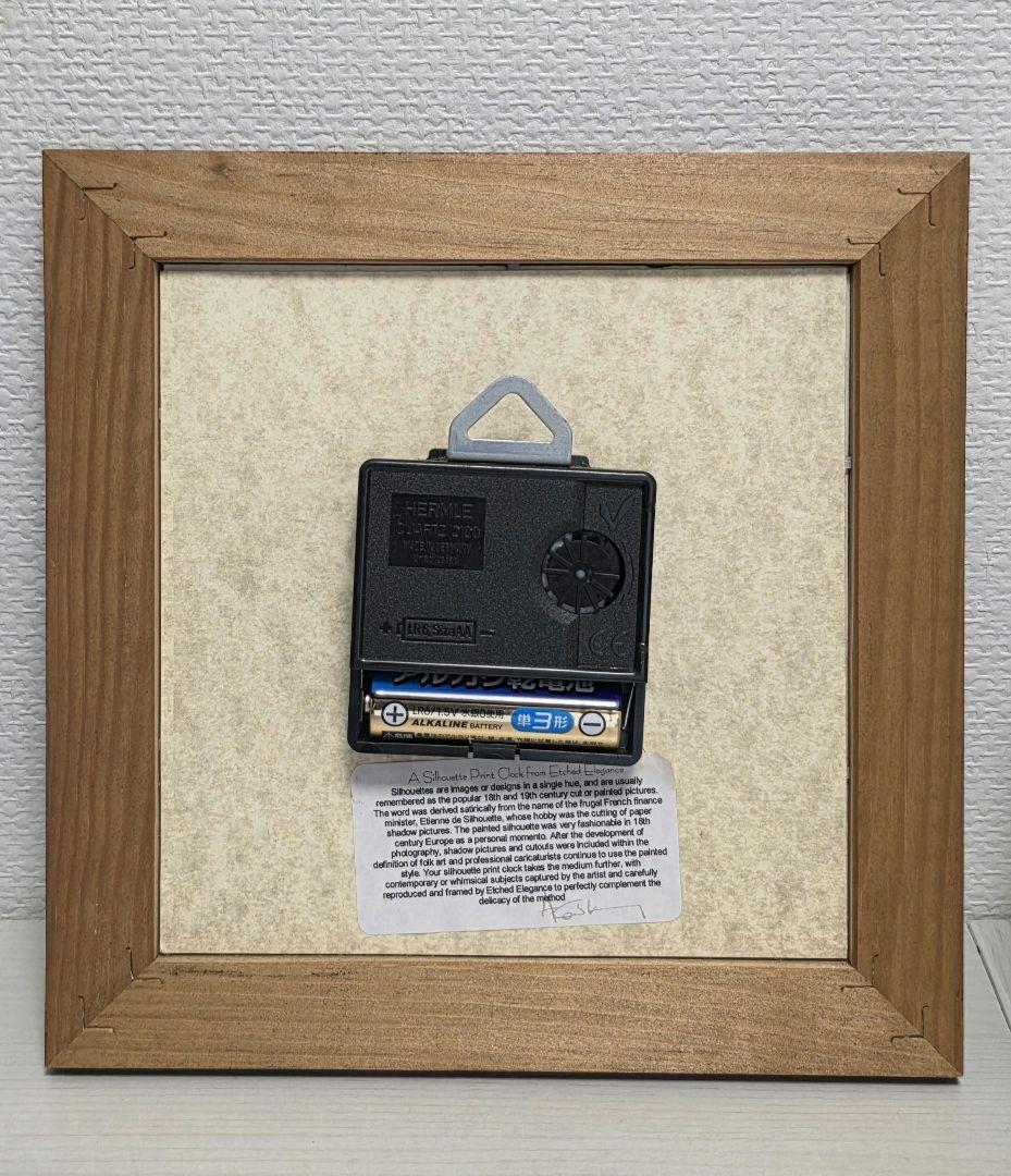 ★猫シルエット アンティーク掛時計 イギリス製★