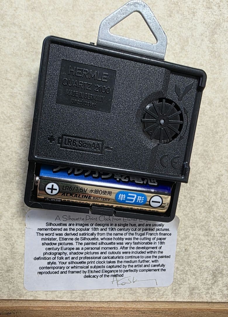 ★猫シルエット アンティーク掛時計 イギリス製★