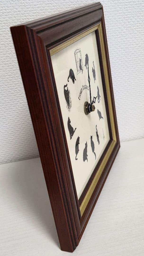 ★猫シルエット アンティーク掛時計 イギリス製★