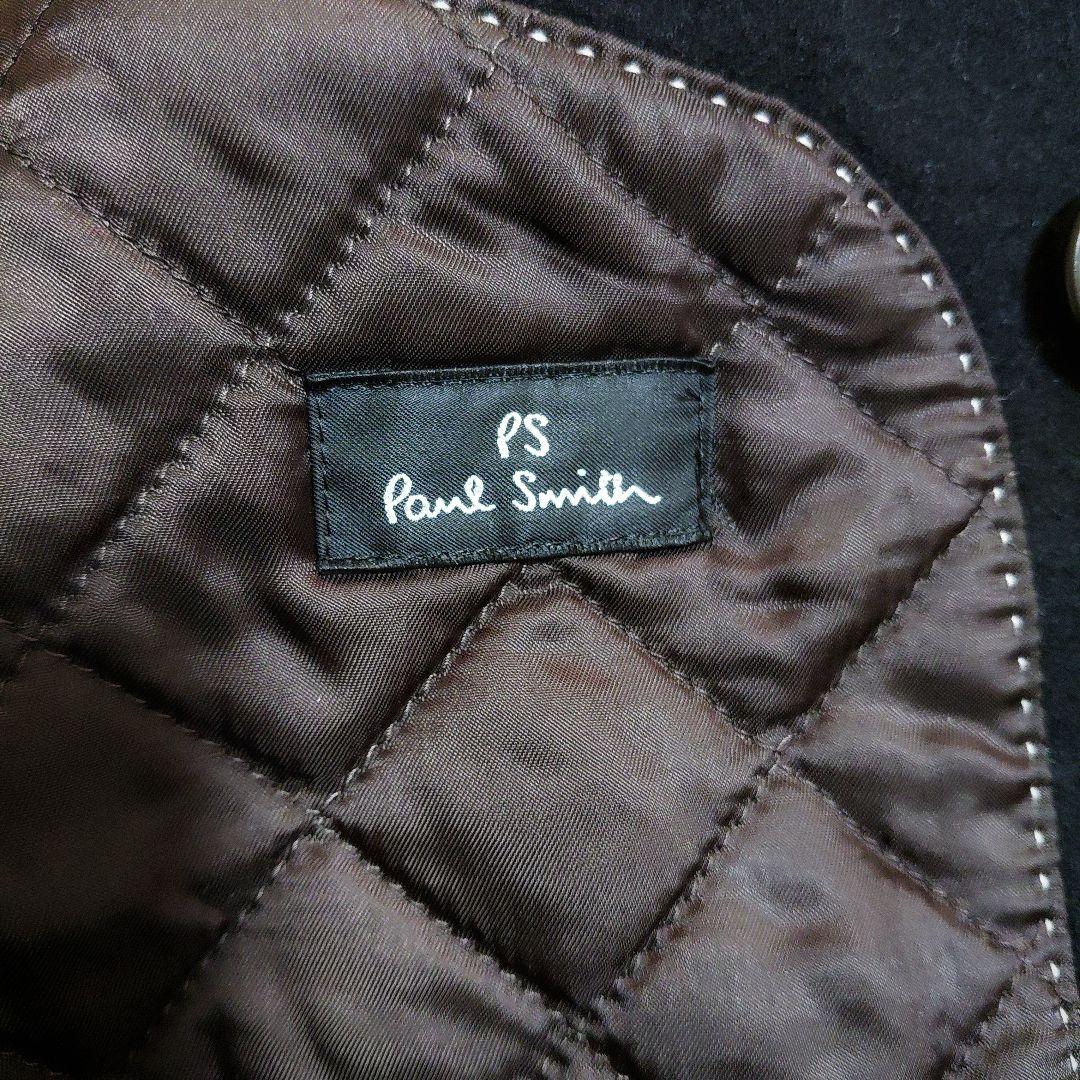 極美品✨PSポールスミス　ピーコート カシミヤ混　キルティング　銀ボタン　黒