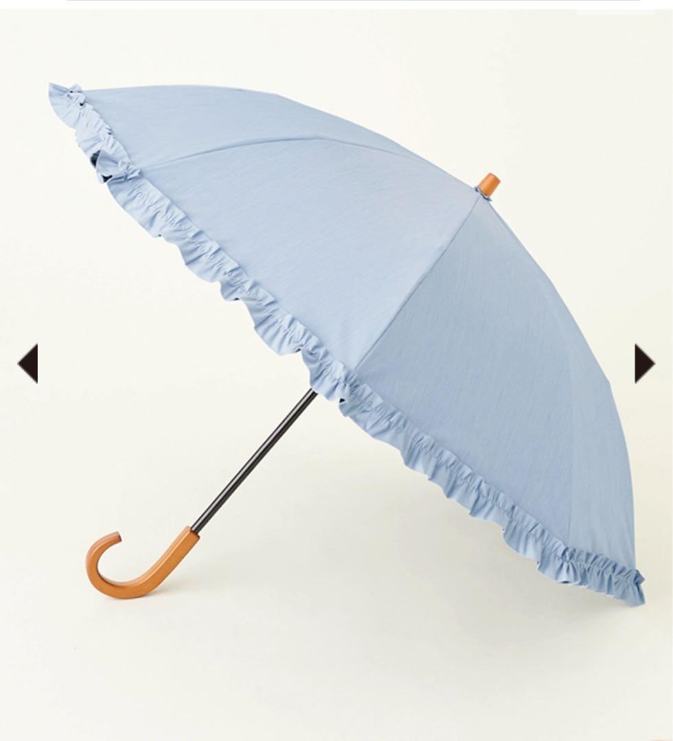 2段折り フリル ブルー サンバリア サンバリア100