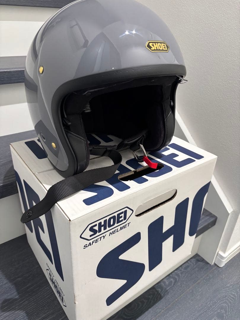 （美品）SHOEI J-0 グレー （バサルトグレー）ジェットヘルメット