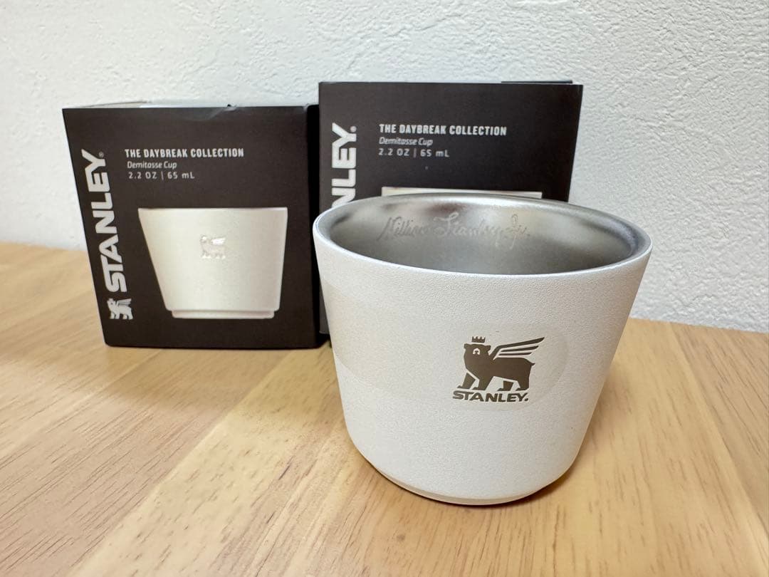 新品 2個セット STANLEY デミタスカップ 65ml ホワイト