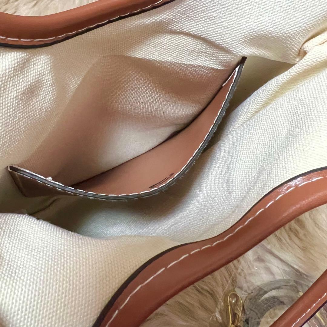 新品♡ノベルティ ベージュ トートバッグ 斜めがけショルダーベルト付き