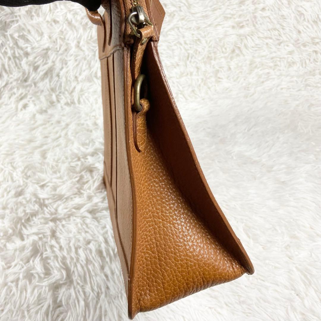 極美品 ポロラルフローレン オールレザー ビジネスバッグ 2way ブラウン