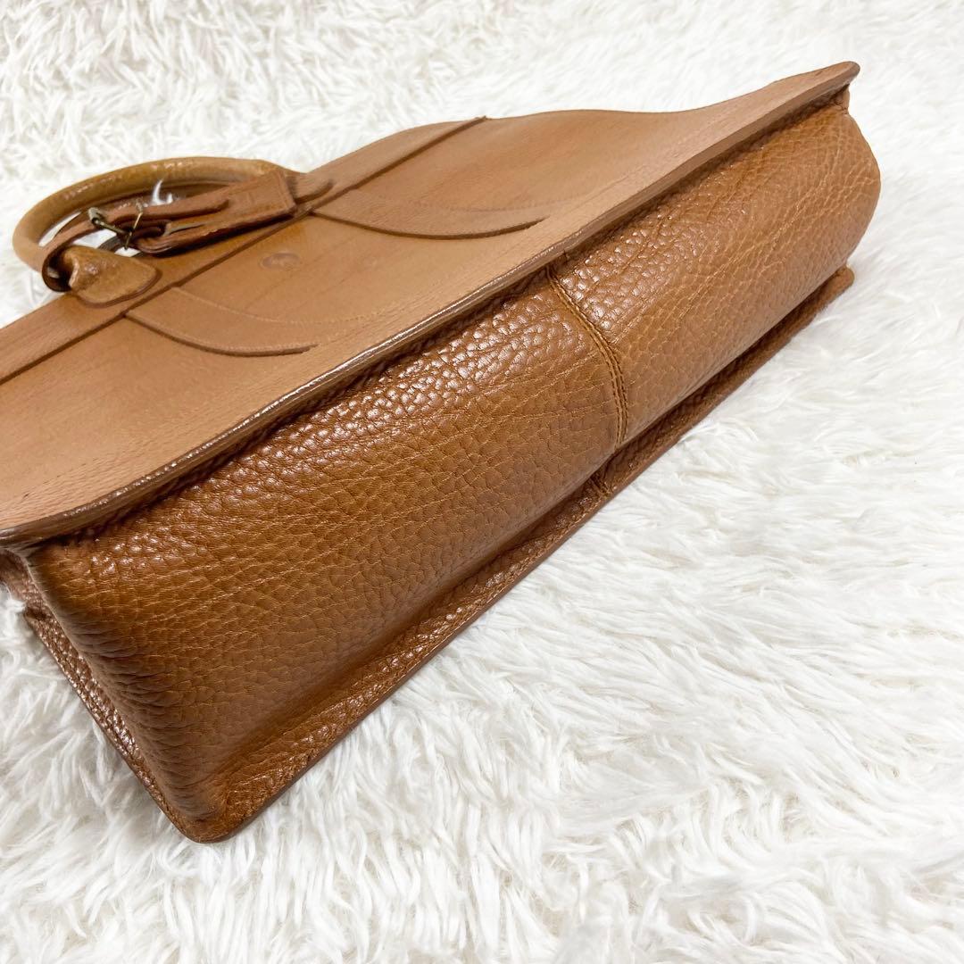 極美品 ポロラルフローレン オールレザー ビジネスバッグ 2way ブラウン