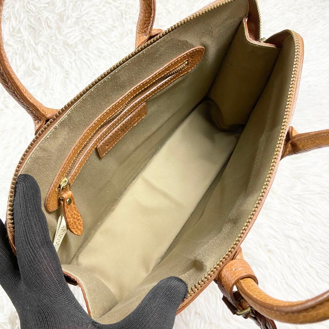 極美品 ポロラルフローレン オールレザー ビジネスバッグ 2way ブラウン