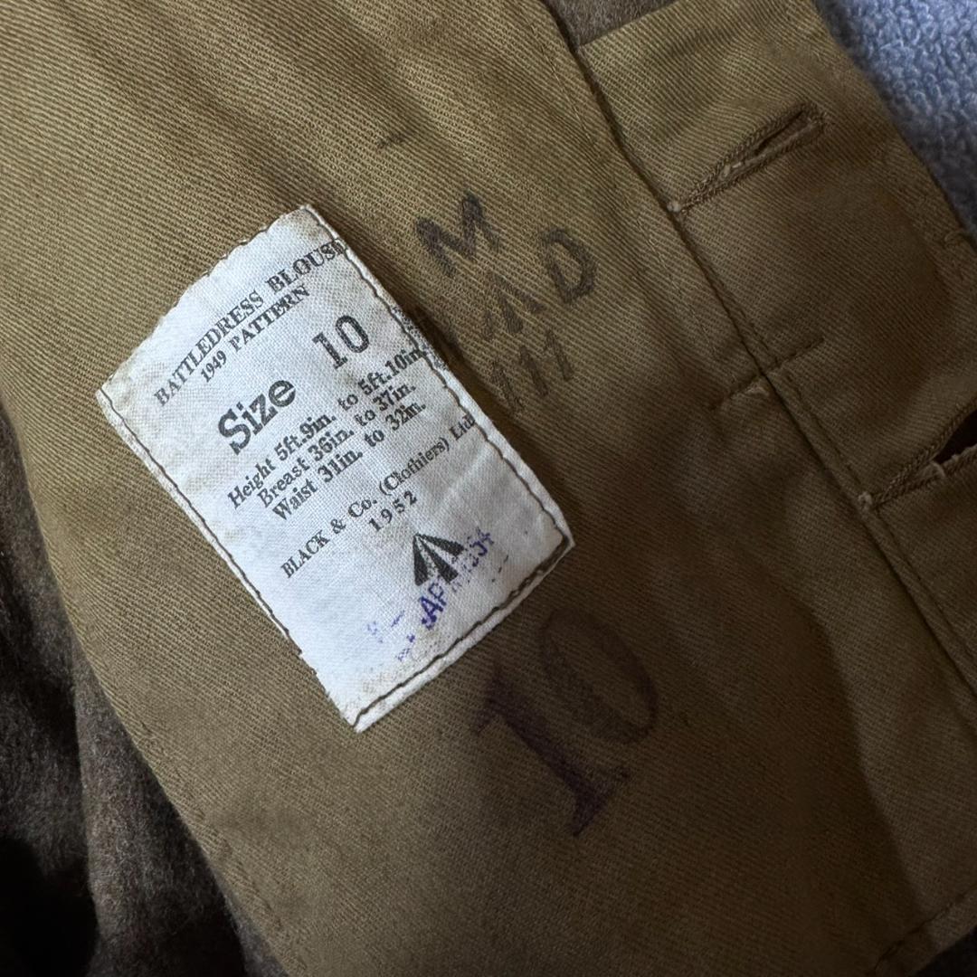 50s イギリス軍 バトルドレスジャケット  ANGLIAN 短丈