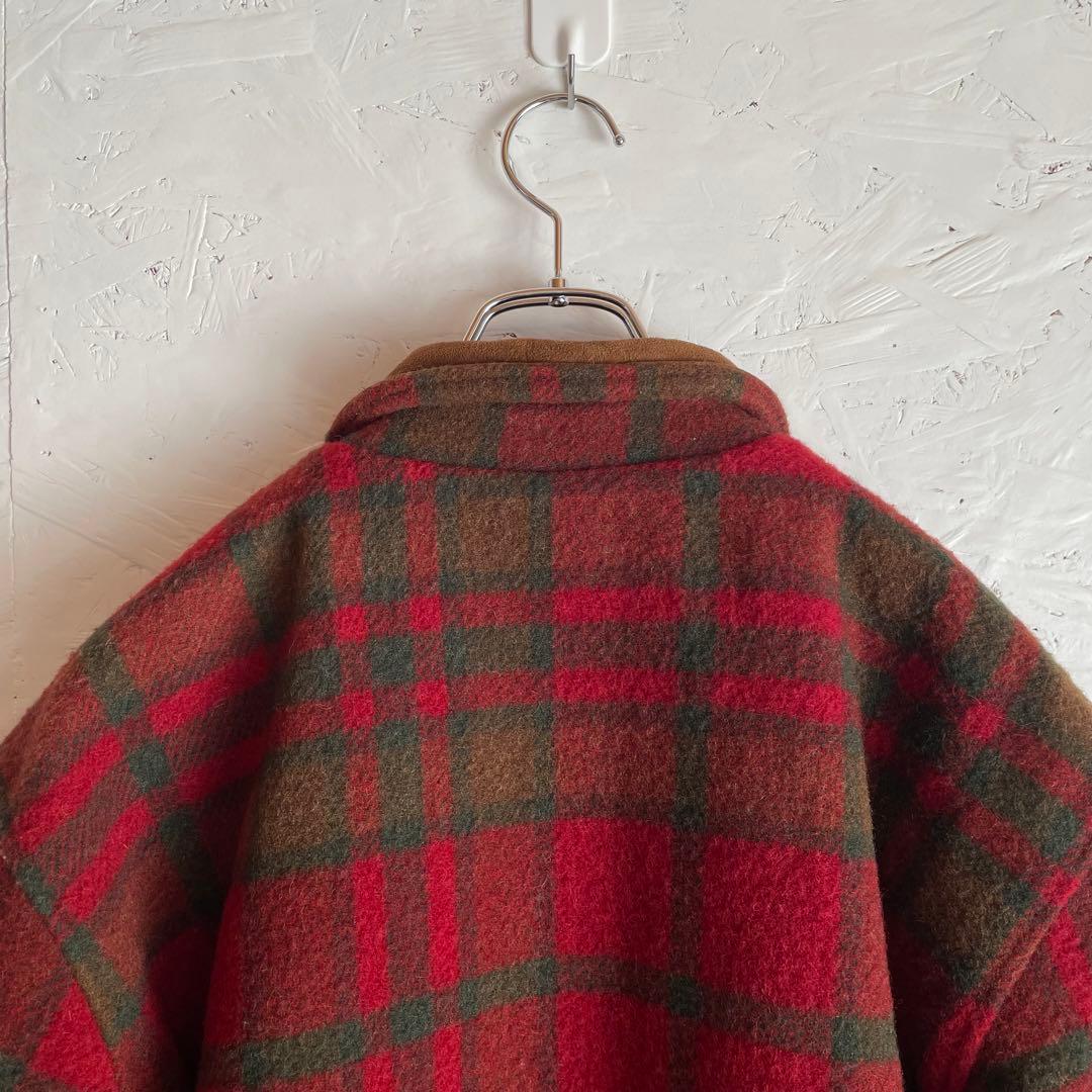 80's 古着 US製 Vintage『L.L.Bean』襟切替チェックブルゾン
