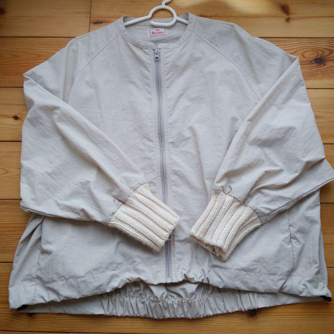 mao made　ローゲージリブバンドカラージャケット