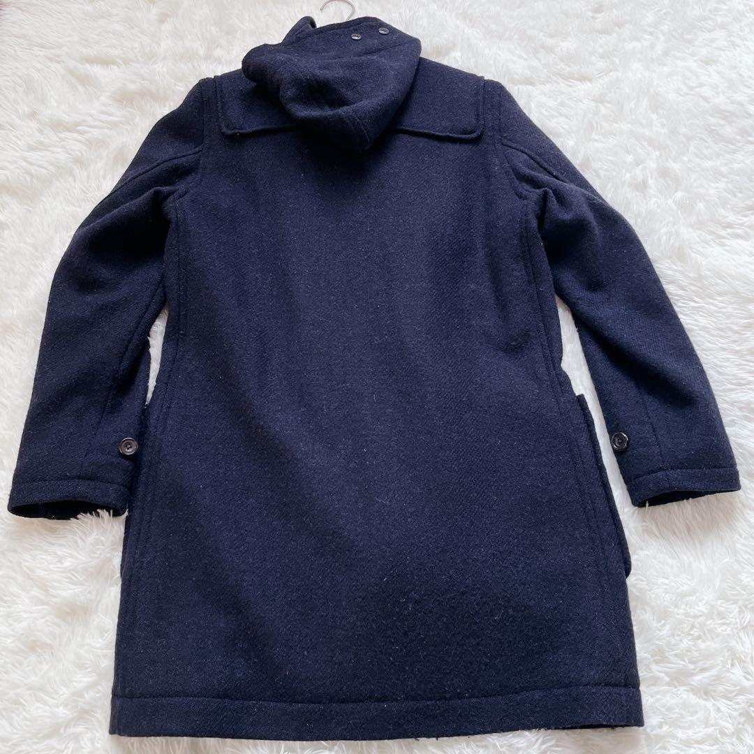【美品】BEAMS ハリスツイード ウインドストッパー 高機能ダッフルコートS
