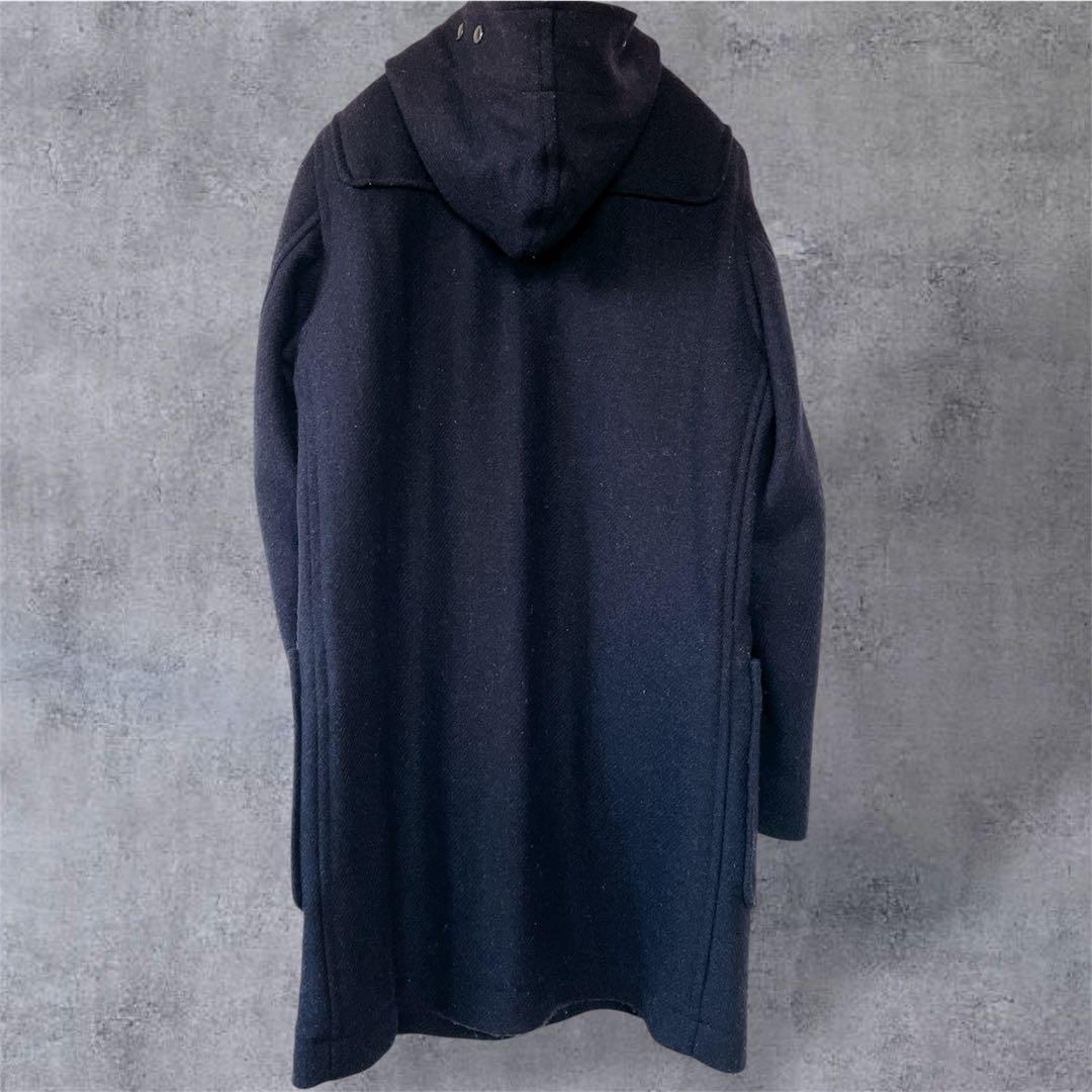 【美品】BEAMS ハリスツイード ウインドストッパー 高機能ダッフルコートS