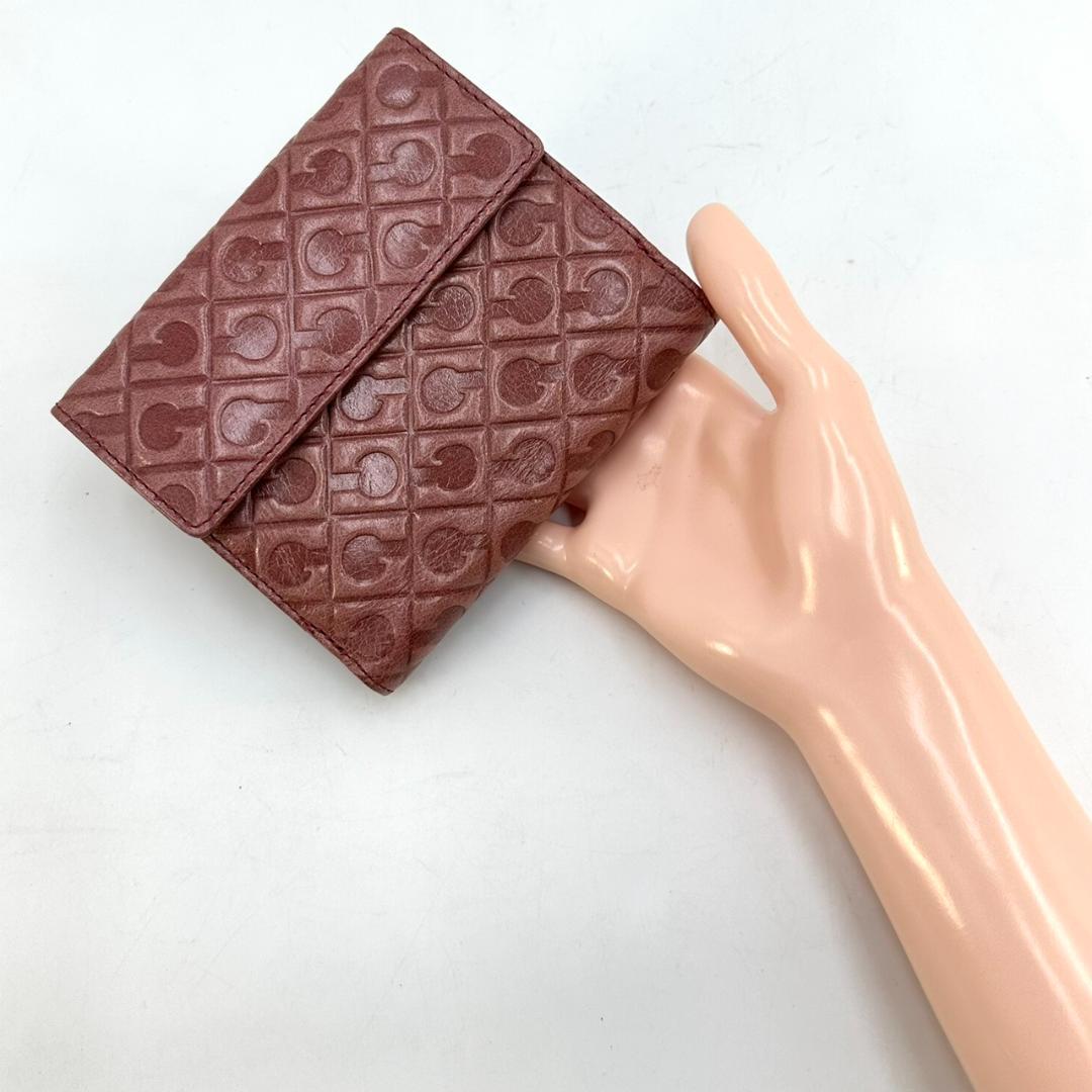 GHERARDINI ゲラルディーニ オールレザー 二つ折り財布 ロゴ総柄 箱付