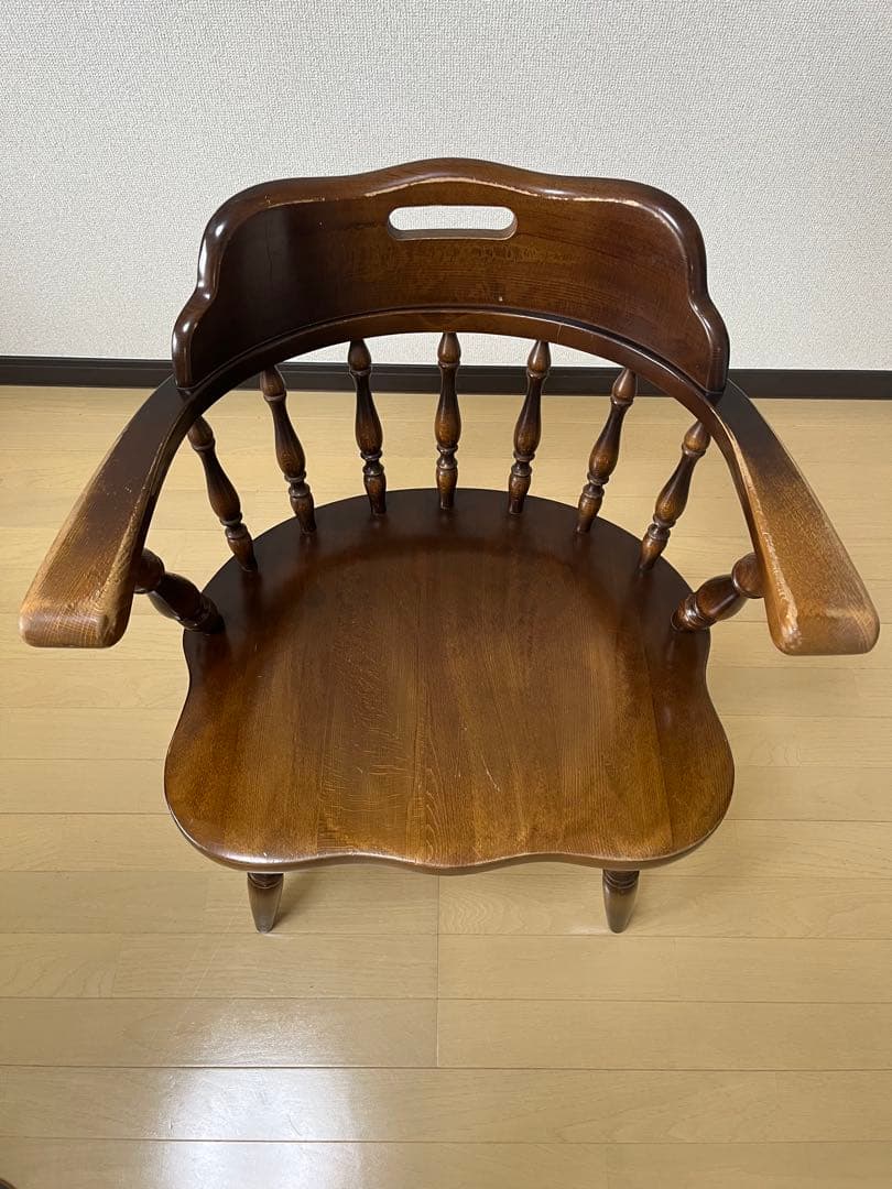Barry社長　飛騨産業　キツツキ　木製　アームチェア　USED ①