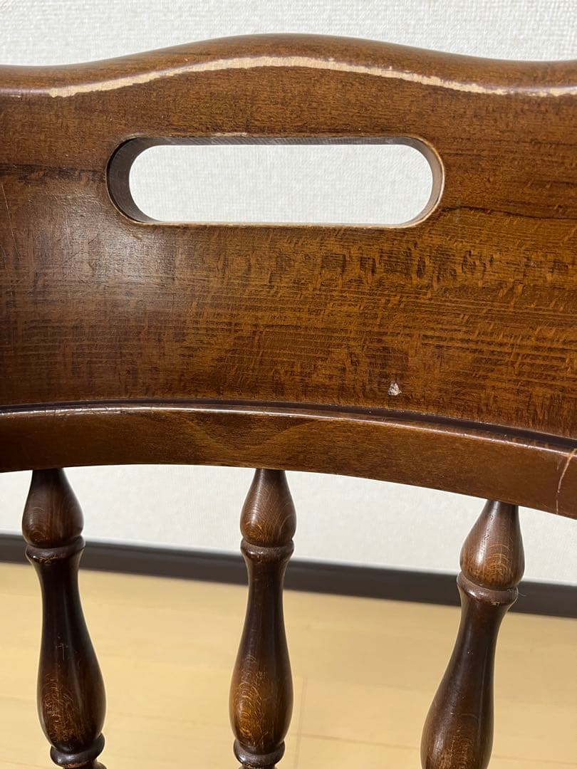 Barry社長　飛騨産業　キツツキ　木製　アームチェア　USED ①