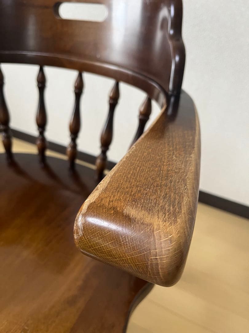 Barry社長　飛騨産業　キツツキ　木製　アームチェア　USED ①