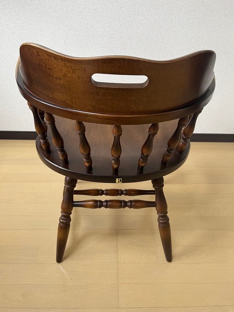 Barry社長　飛騨産業　キツツキ　木製　アームチェア　USED ①