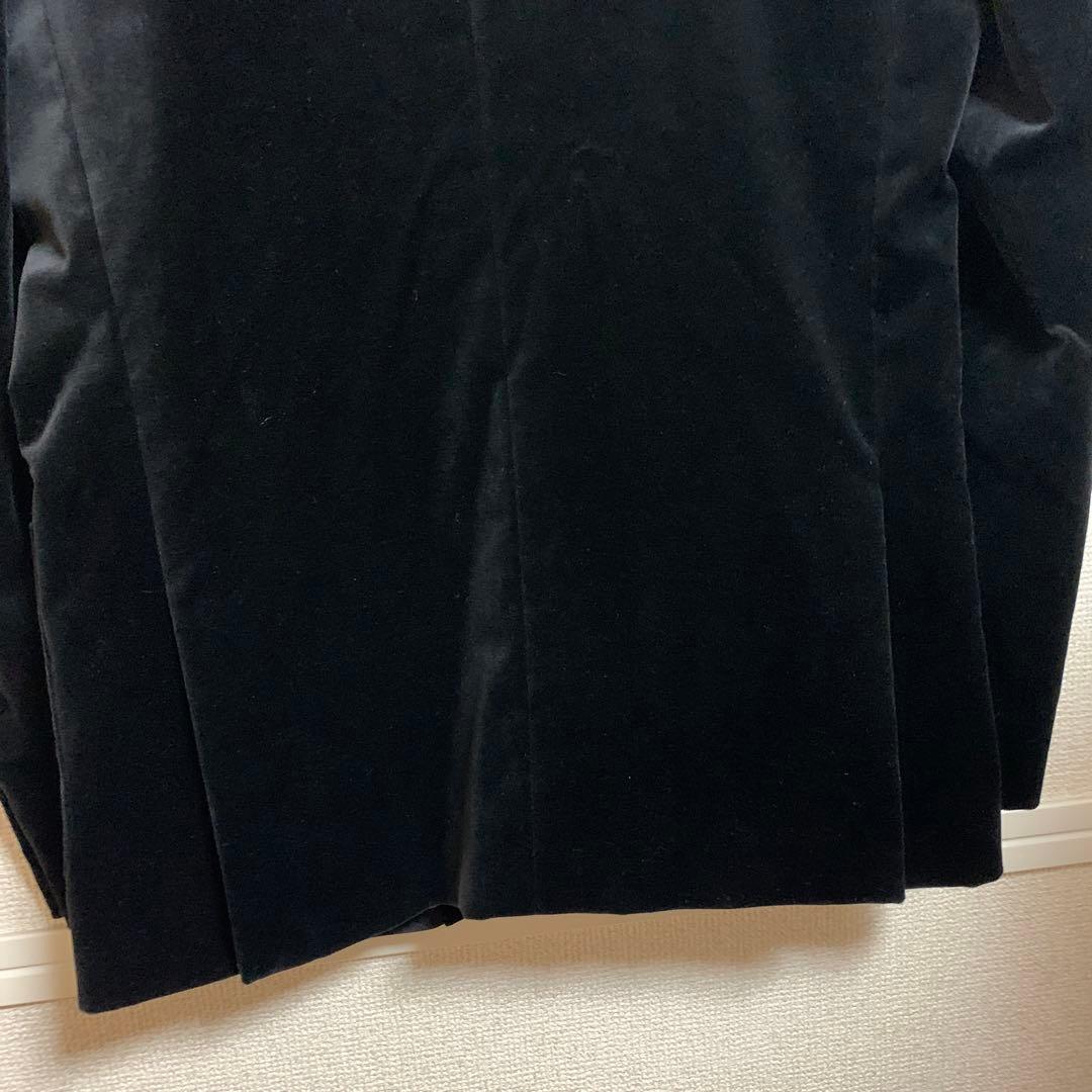 黒ジャケット　テーラード　ベロア調　タケオキクチ TAKEO KIKUCHI