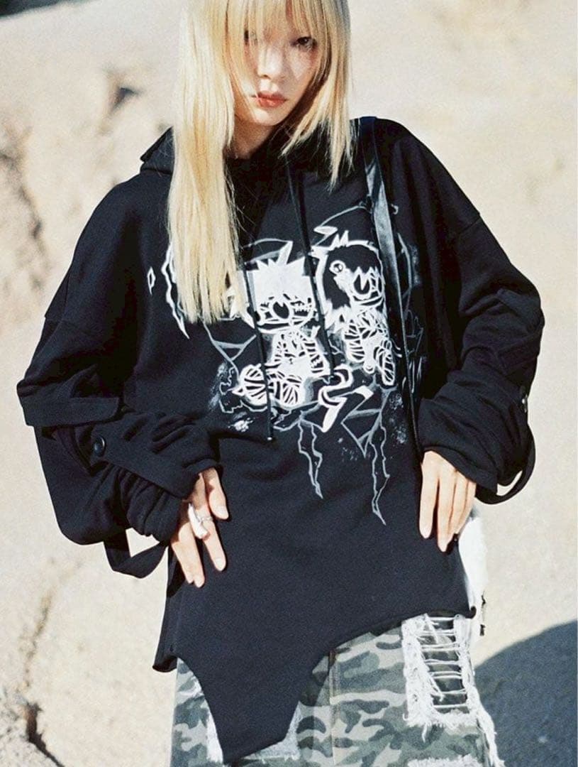 cfierce mummy couple printed hoodie パーカー