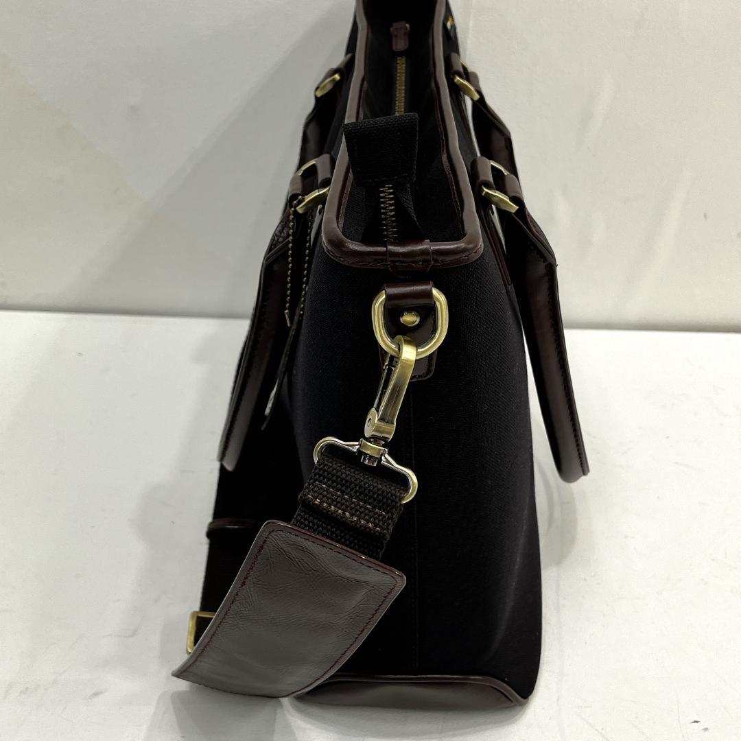 GOLDMEN　ゴールドメン　ビジネスバッグ　ブラック×ダークブラウン