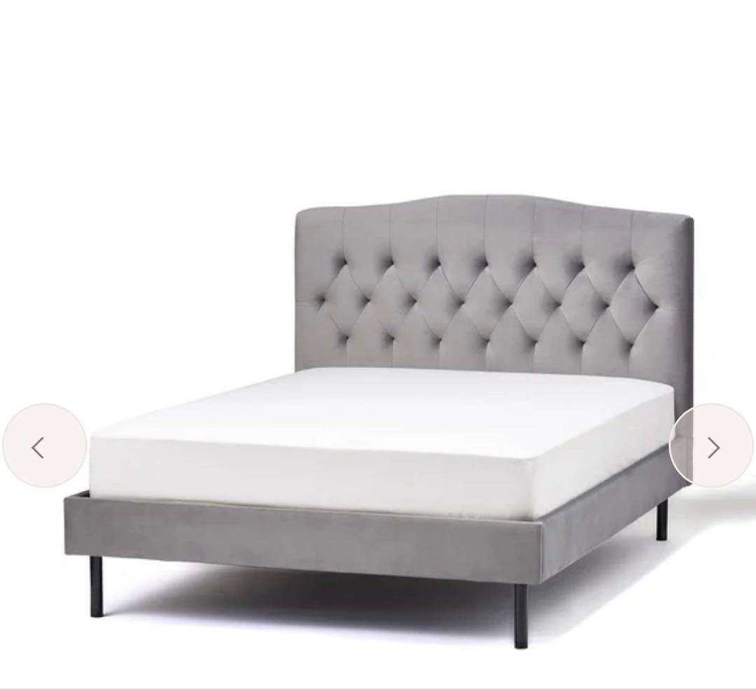 ブリッサ ベッド ディンプル セミダブル グレー