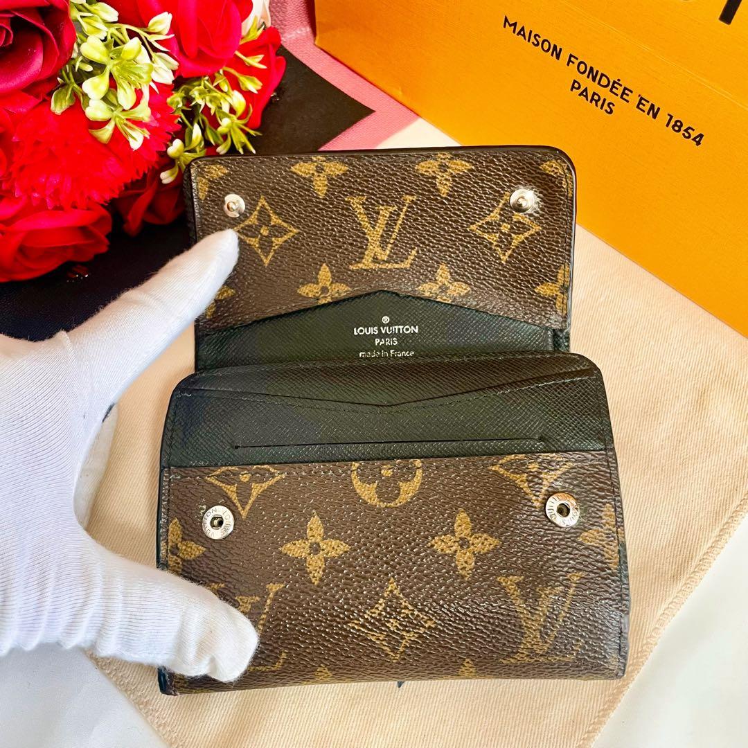 ルイヴィトン マカサー ポルトフォイユコンパクト モノグラム チェーン折り財布