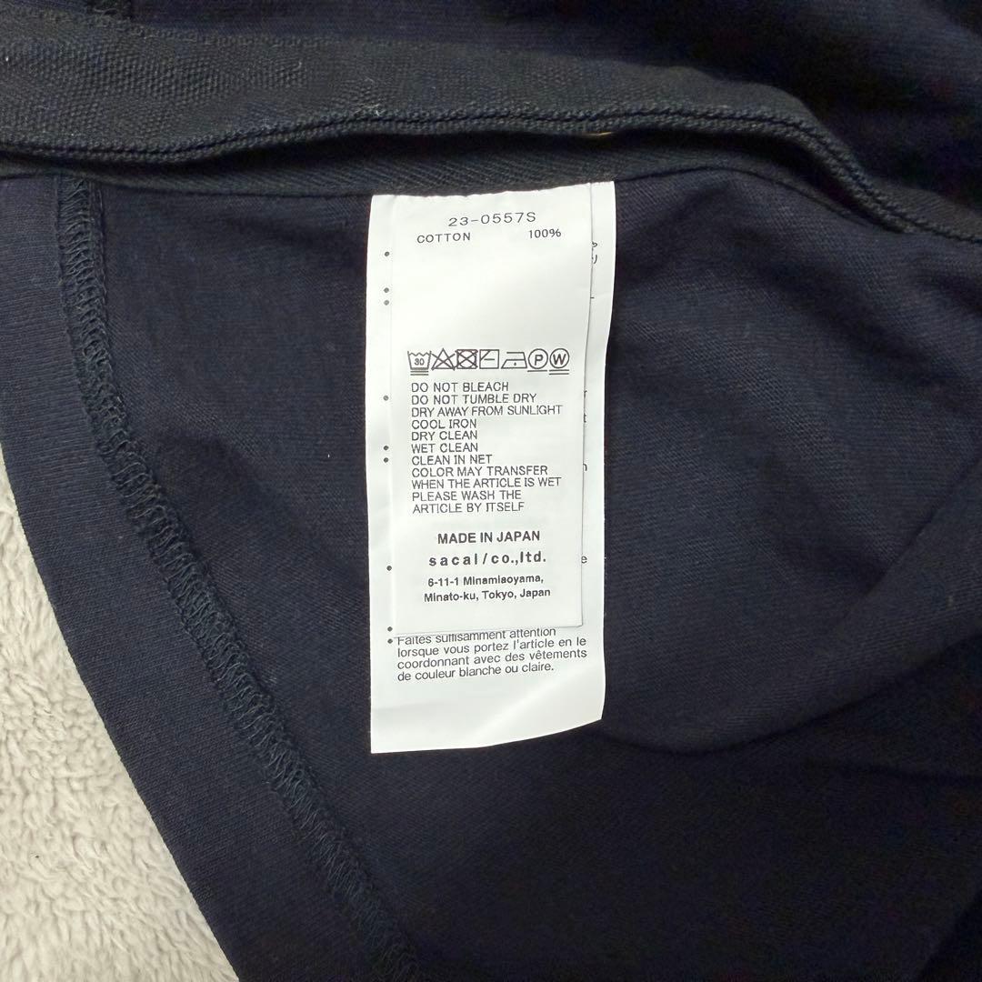 sacai Carhartt コラボ Tシャツ 黒