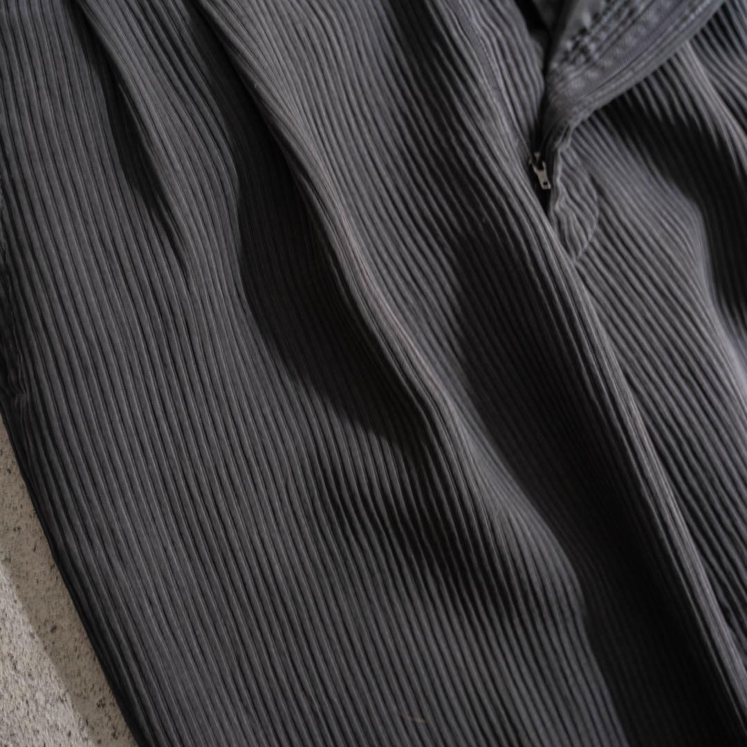 【希少タイプ】 00s old ブラック プリーツ ツータック ワイドスラックス