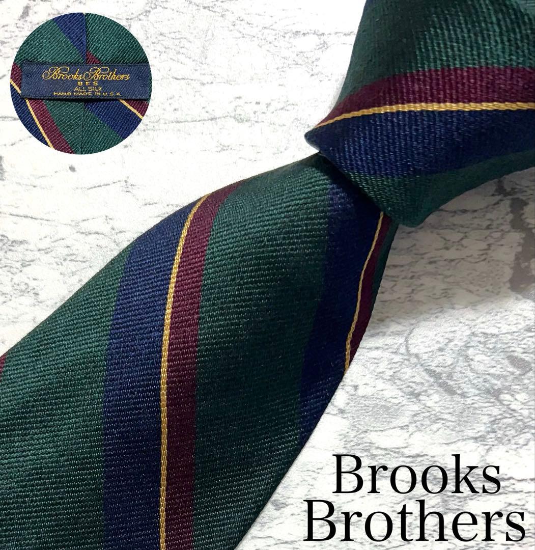 Brooks Brothers ネクタイ レジメンタル グリーン