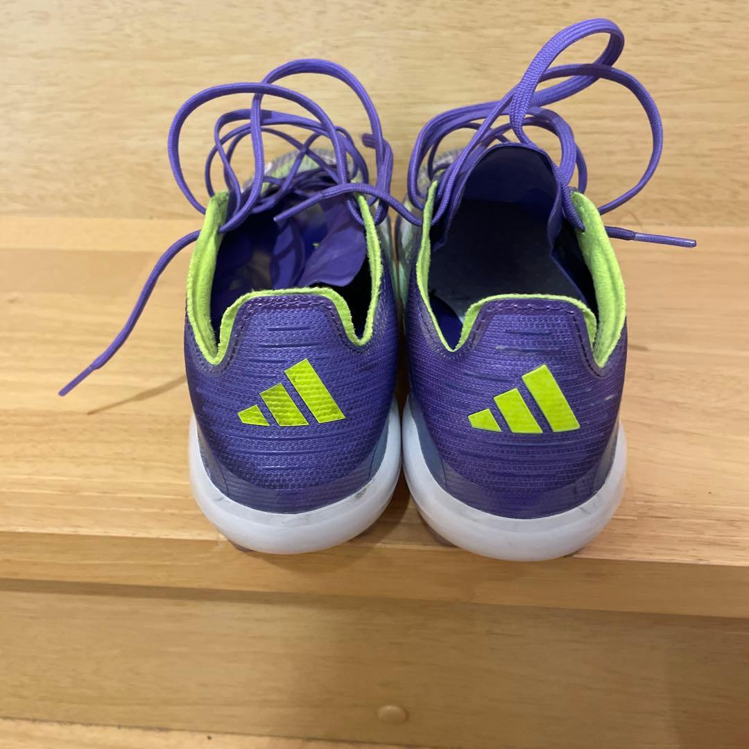 F50 サッカーシューズ 紫/緑 インソール付き　エリートHGAG