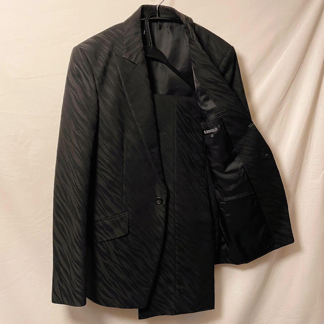 5351 Pour Les Hommes セットアップスーツ ゼブラ柄 上下 黒