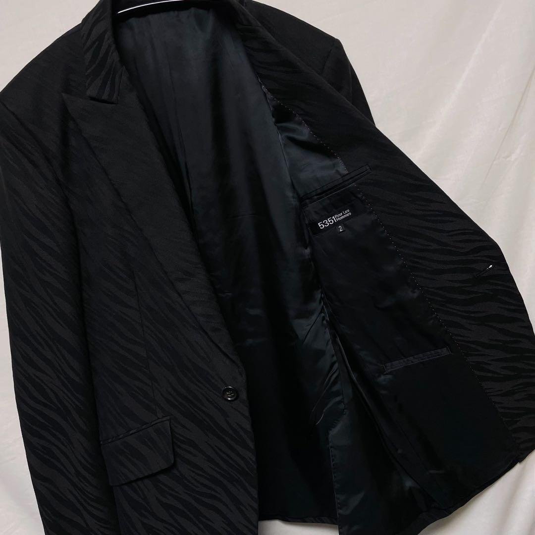 5351 Pour Les Hommes セットアップスーツ ゼブラ柄 上下 黒