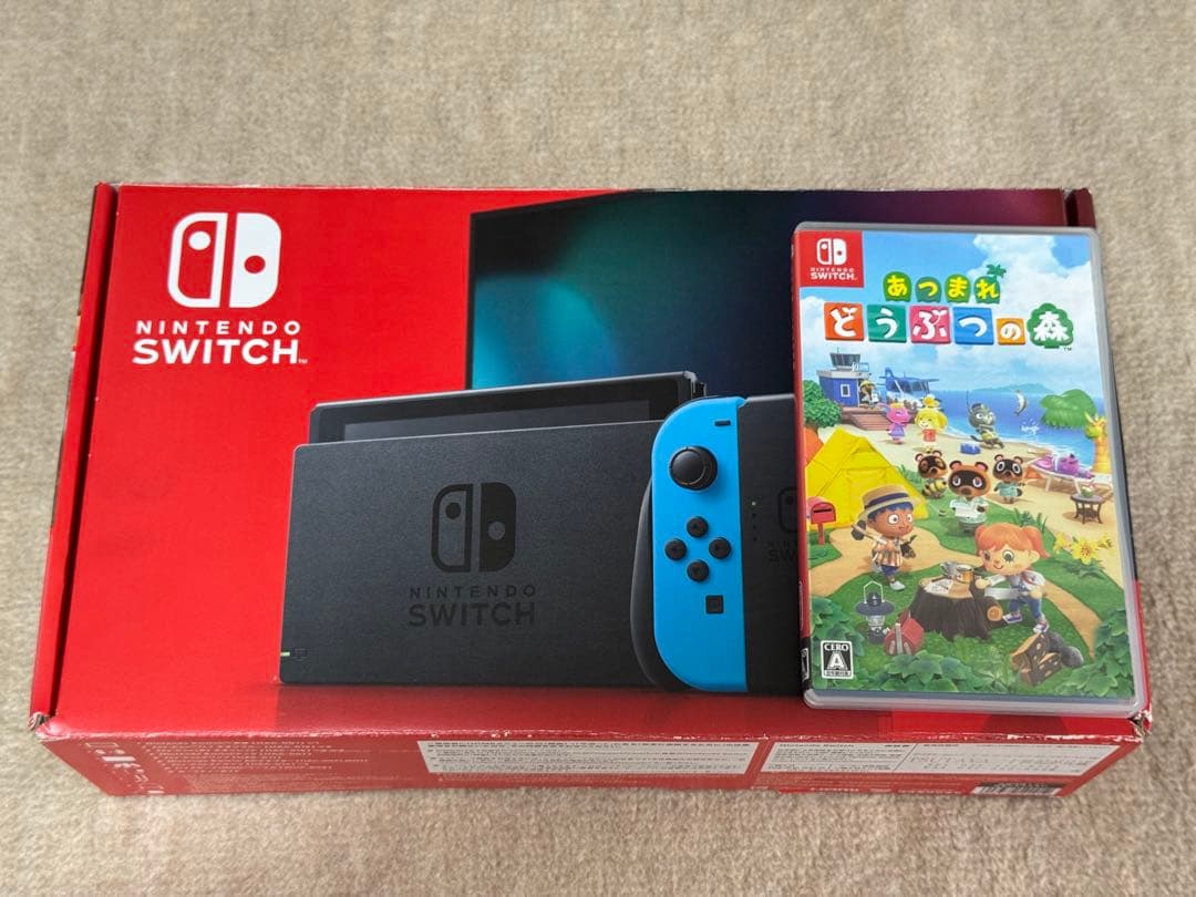Nintendo Switch ネオンブルー/ネオンレッド＋あつまれどうぶつの森