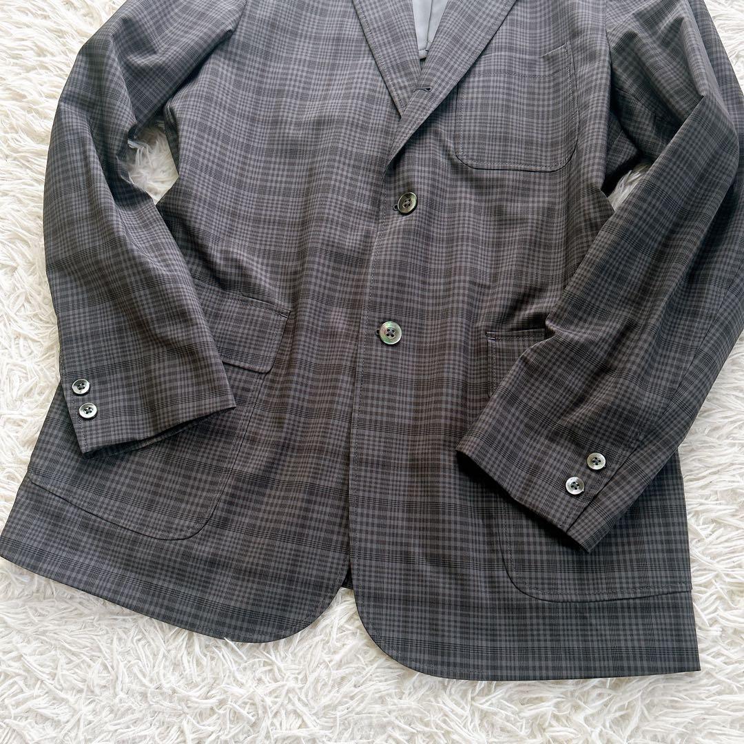 極美品　XL ビームスプラス　スーツ　セットアップ　チェック　ジャケット　パンツ